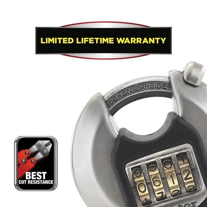 MASTER LOCK Candado de disco externo combinado - Alta seguridad - Mango protegido 3 MASTER LOCK Candado de disco externo combinado - Alta seguridad - Mango protegido 3