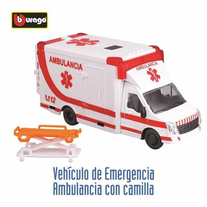 Vehiculo de emergencias ambulancia escala 1:50 burago 3
