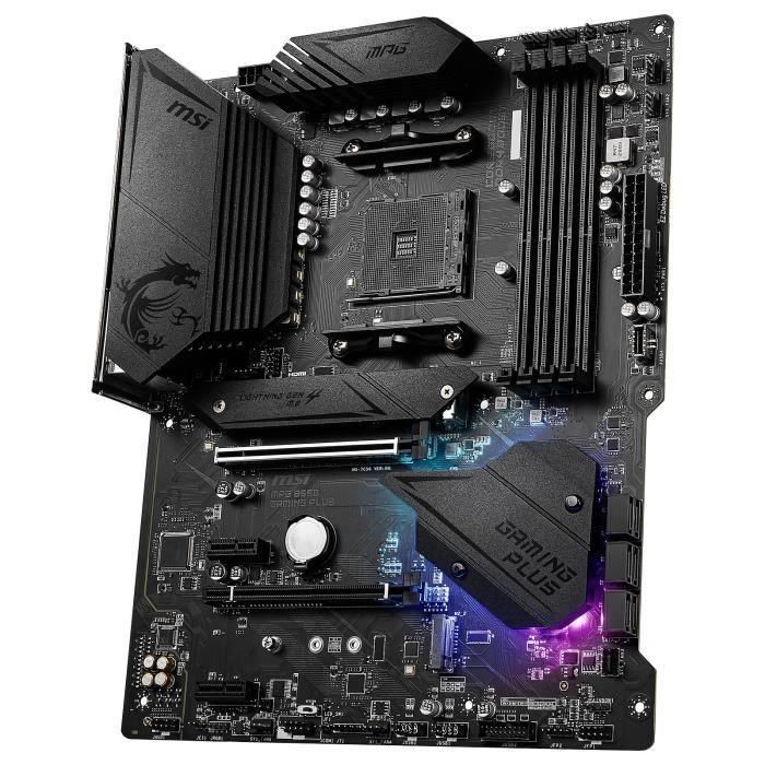 MSI MPG B550 Gaming Plus Placa Base Gaming ATX AMD B550 Zócalo AM4 para Ryzen 3000 Series, DDR4, Gigabit Ethernet, 7.1 Sonido 1 MSI MPG B550 Gaming Plus Placa Base Gaming ATX AMD B550 Zócalo AM4 para Ryzen 3000 Series, DDR4, Gigabit Ethernet, 7.1 Sonido 1