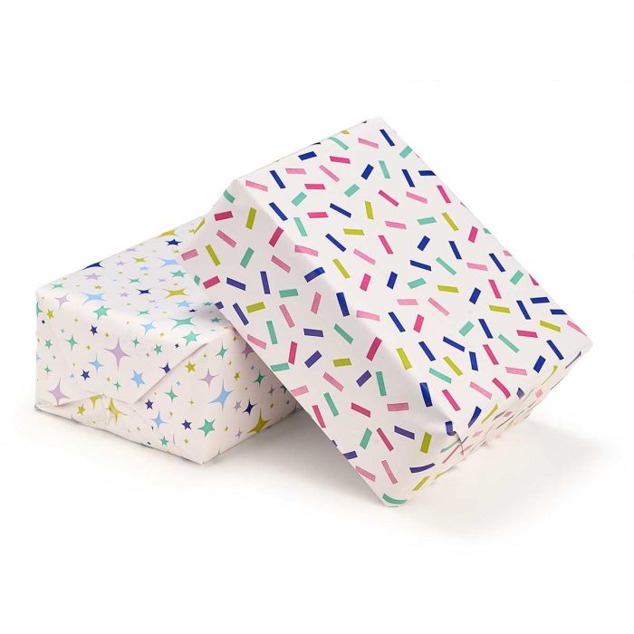 Arte Regal Rollo de Papel de Regalo Grande 70 cm x 200 m, Diseño Variado Confeti y Estrellas Surtidas, Papel de 60 g/m² para Envolver Regalos (50 Unidades) 2 Arte Regal Rollo de Papel de Regalo Grande 70 cm x 200 m, Diseño Variado Confeti y Estrellas Surtidas, Papel de 60 g/m² para Envolver Regalos (50 Unidades) 2