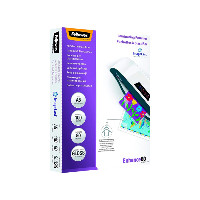 Fellowes Fundas De Plastificar 80 Micras A5 Brillo Pack 100 Ud 1 Fellowes Fundas De Plastificar 80 Micras A5 Brillo Pack 100 Ud 1