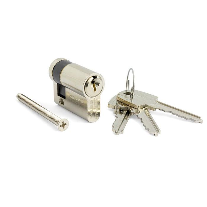 Tesa Bombillo de Seguridad Modelo TE-5 con Leva Larga Acabado Niquelado. Referencia 5030 30-10, Ideal para Puertas de Seguridad.