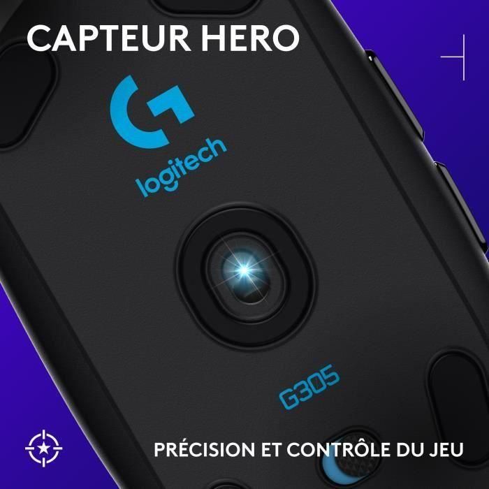 Logitech G305 Ratón Gaming Inalámbrico LIGHTSPEED Óptico HERO 12000 DPI 6 Botones 250h Batería 99g Negro 1 Logitech G305 Ratón Gaming Inalámbrico LIGHTSPEED Óptico HERO 12000 DPI 6 Botones 250h Batería 99g Negro 1
