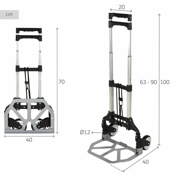 Carro Multiusos Aktive 40 x 100 x 40 cm (2 Unidades) 3