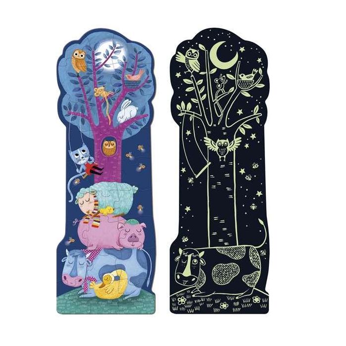 Goula Puzzle XXL Reversible Brilla en la Oscuridad 27 Piezas Gigantes Cartón Edad Recomendada 3 Años 5