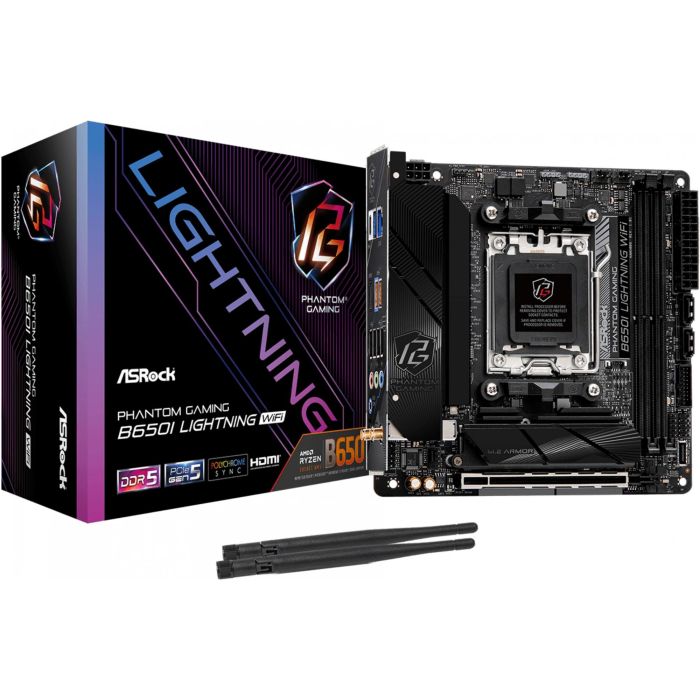 ASRock B650I Lightning WiFi AM5 mITX HDMI DDR5 para AMD Ryzen Zen4 0 ASRock B650I Lightning WiFi AM5 mITX HDMI DDR5 para AMD Ryzen Zen4 0