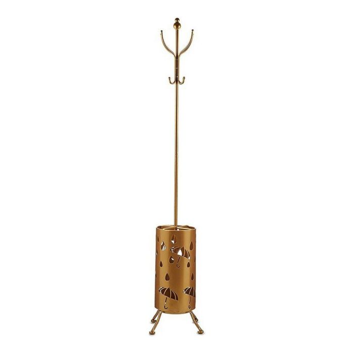 Perchero Paragüero Dorado Metal (44 x 185 x 44 cm) Perchero Paragüero Dorado Metal (44 x 185 x 44 cm)