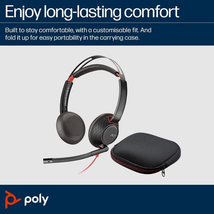 Poly Poly Blackwire C5220 USB-C Headset +Inline Cable (Bulk) 5 Poly Poly Blackwire C5220 USB-C Headset +Inline Cable (Bulk) 5