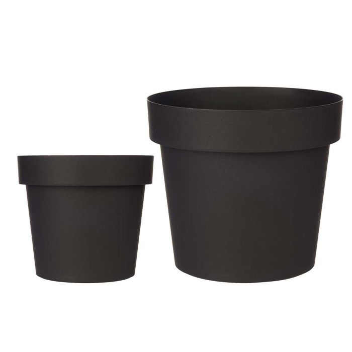 Maceta Plastico Antracita 25Cm Diam Ibergarden (12 Unidades) Maceta Plastico Antracita 25Cm Diam Ibergarden (12 Unidades)
