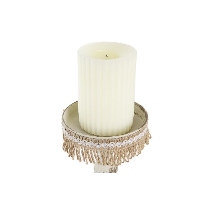 DKD Home Decor Portavela Neoclásico Blanco Metal 13 x 25 x 13 cm 1