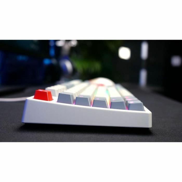 Cherry AAATP04629 Teclado Mecánico para Juegos K4V2 RGB TKL Retro, Iluminación RGB, Negro - MX2A Rojo 3