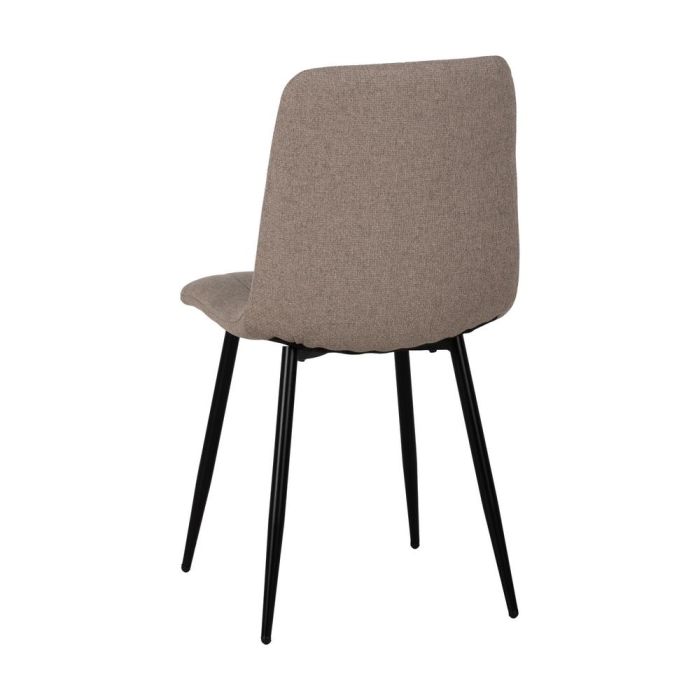 Silla Beige Tejido-Metal Salón 44 X 51 X 88 cm