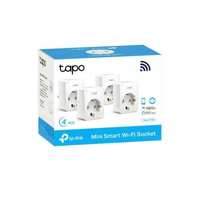 Enchufe WiFi Inteligente TP-Link Tapo P100/ Pack 4 1 Enchufe WiFi Inteligente TP-Link Tapo P100/ Pack 4 1
