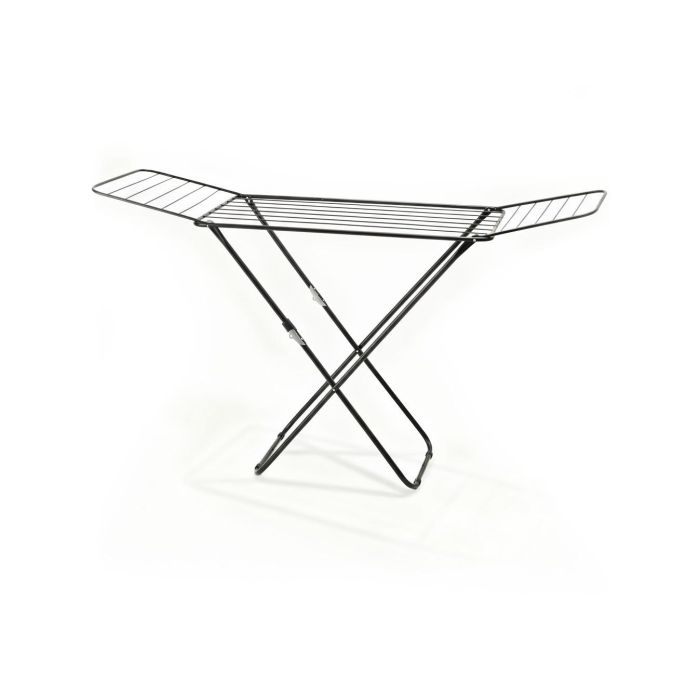 Inde Tendedero metálico extensible de 18 m, color negro brillo, largo 127 x ancho 51 x alto 3.5 cm (6 Unidades) Inde Tendedero metálico extensible de 18 m, color negro brillo, largo 127 x ancho 51 x alto 3.5 cm (6 Unidades)