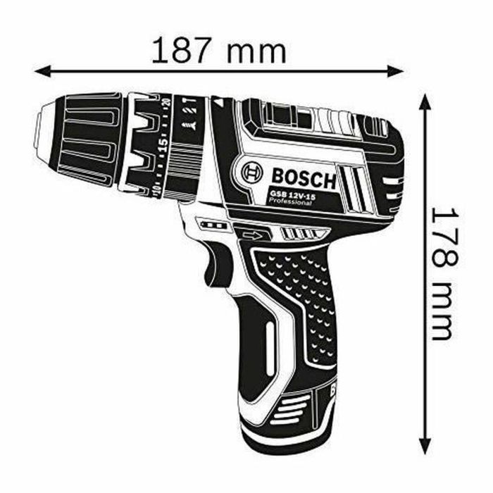 Bosch Professional GSB 12V-5 Taladro Percutor a Batería con 10 Accesorios BOS4059952563909 3 Bosch Professional GSB 12V-5 Taladro Percutor a Batería con 10 Accesorios BOS4059952563909 3