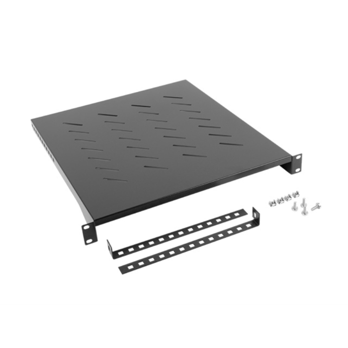 Lanberg Bandeja Fija 1U 483x500 mm para Armarios 19", Capacidad 25Kg, Negro Lanberg Bandeja Fija 1U 483x500 mm para Armarios 19", Capacidad 25Kg, Negro