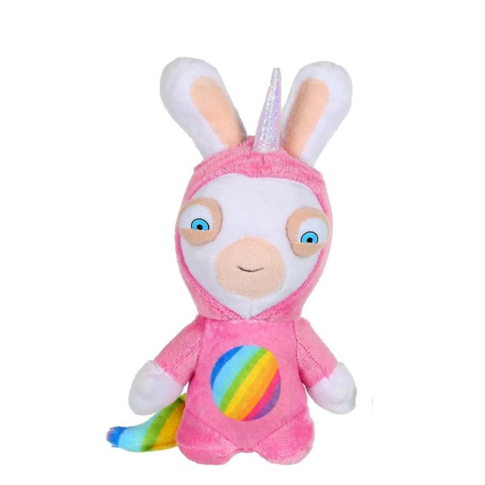 CONEJOS CRETINOS Peluche Unicornio Lapicorne Sonido Rosa - 18 cm