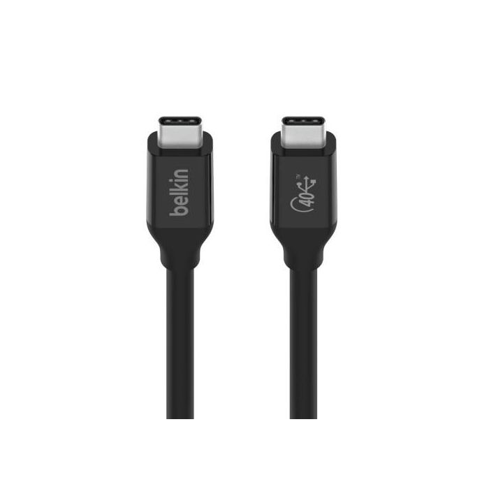 Belkin INZ001bt0.8MBK Cable USB4 USB-C/USB-C 40 Gbit/s 100W 0.8m Negro 2