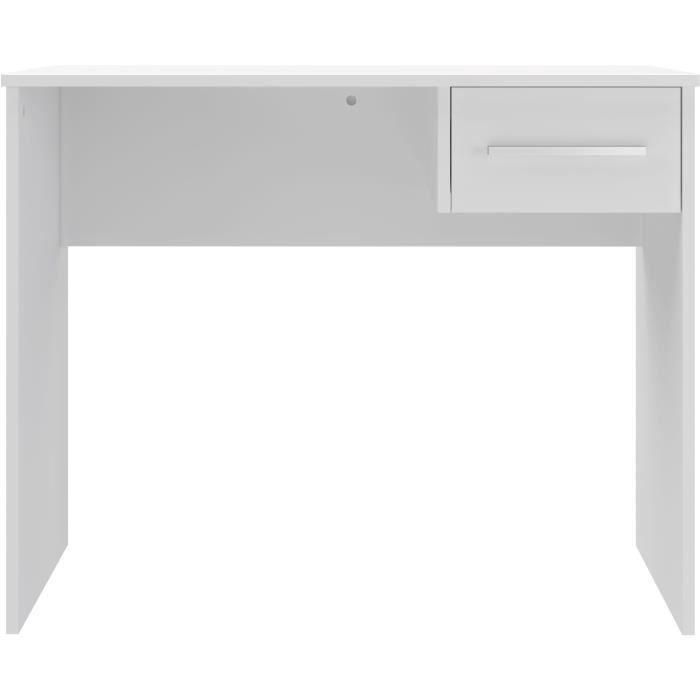 Escritorio con cajones pequeños - Melamina blanca - 90 x 50 x 74 cm Escritorio con cajones pequeños - Melamina blanca - 90 x 50 x 74 cm