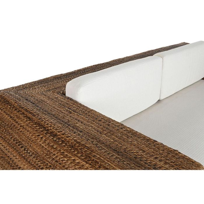 DKD Home Decor Banana 1c25 Sofá Item Home 3 Plazas con Cojines, Fibra y Teca Natural Blanco, 192x92x65 cm 5 DKD Home Decor Banana 1c25 Sofá Item Home 3 Plazas con Cojines, Fibra y Teca Natural Blanco, 192x92x65 cm 5