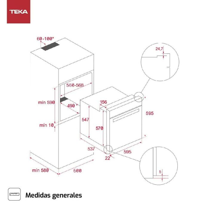 Horno Pirolítico Teka HSB620P 3552 W 70 L 2