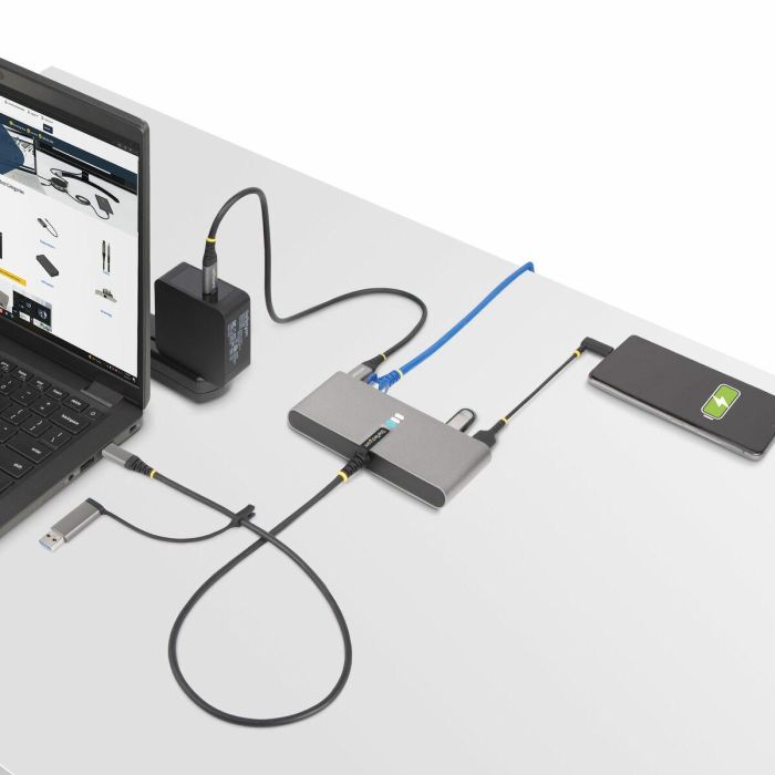 Cable USB Startech 5G2A1SGBB-USB-C-HUB Gris 7 Cable USB Startech 5G2A1SGBB-USB-C-HUB Gris 7
