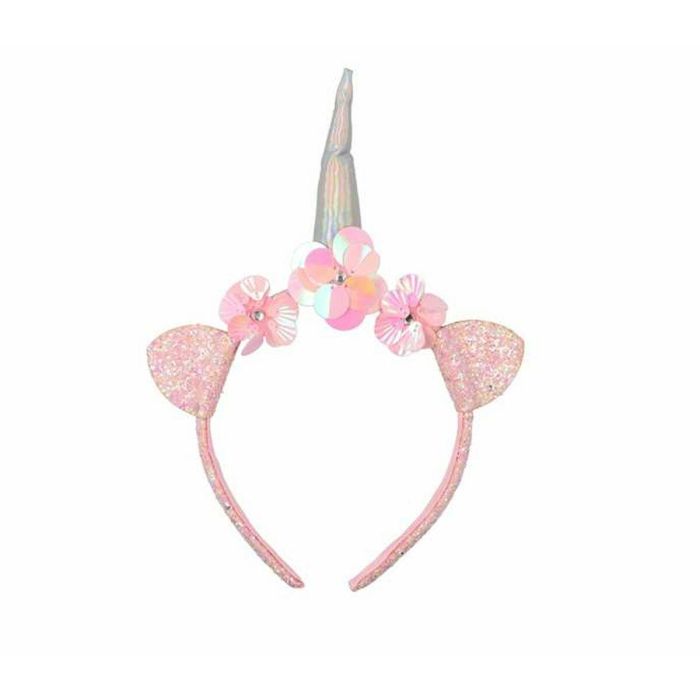 Diadema con orejitas y cuerno de unicornio Diadema con orejitas y cuerno de unicornio