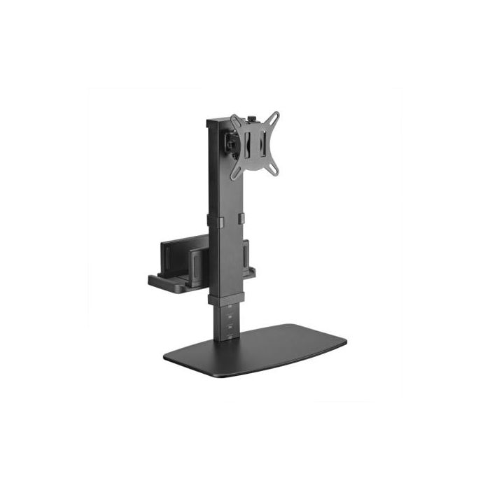 AISENS - SOPORTE DE MESA ECO GIRATORIO E INCLINABLE PARA MONITOR/TV Y MINI PC 8KG DE 17-32, NEGRO