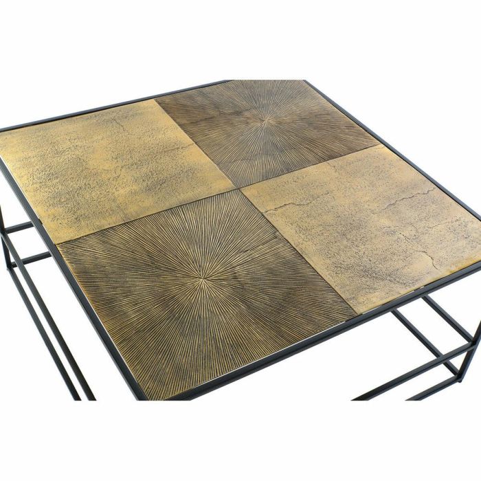 Mesa Centro DKD Home Decor Dorado Negro 80 x 41 x 80 cm 1