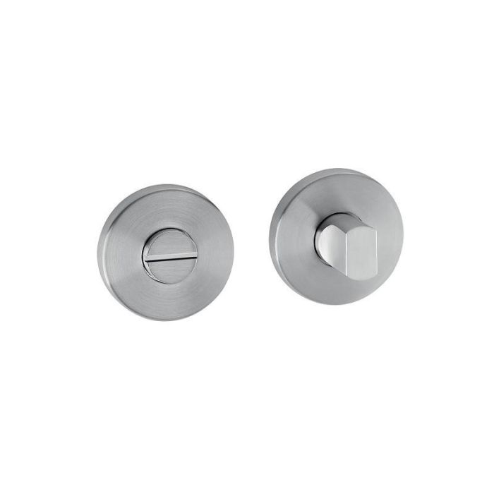 Jnf IN.04.236 Muletilla Descondena para Baño en Acero Inoxidable AISI 304, Acabado Níquel Satinado, Roseta Redonda Ø50mm