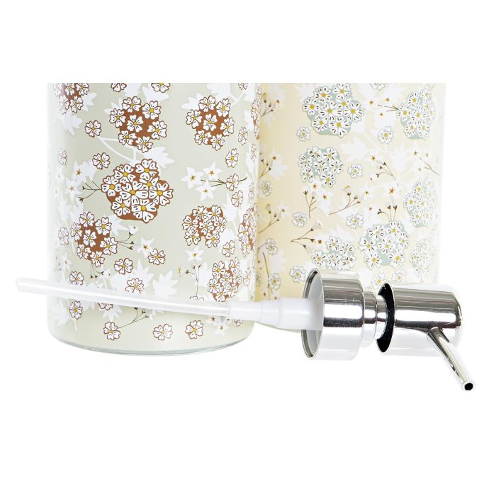 DKD Home Decor Dosificador Tradicional Verde Beige 8 x 17 x 10 cm (12 Unidades) 450ml 2