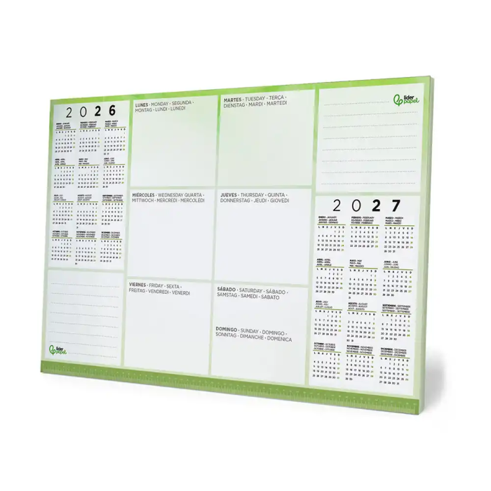 Liderpapel Planning Sobremesa Semanal 40x60 cm 2026-2027 50 Hojas 90 gr 2 Liderpapel Planning Sobremesa Semanal 40x60 cm 2026-2027 50 Hojas 90 gr 2
