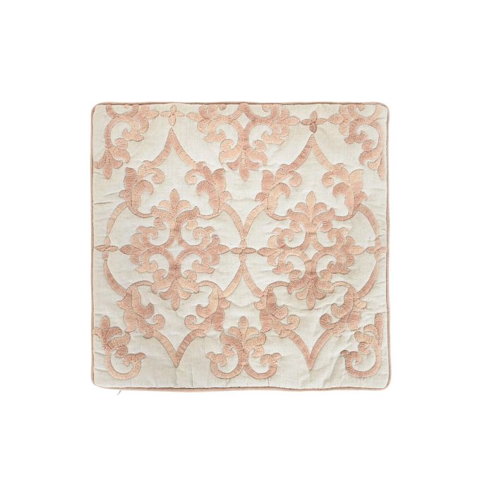 DKD Home Decor Funda de Cojín Cuadrado Decorativo Tradicional Beige Rosa de 50x50 cm, Poliéster con Cierre de Cremallera y Lavado en Seco 0 DKD Home Decor Funda de Cojín Cuadrado Decorativo Tradicional Beige Rosa de 50x50 cm, Poliéster con Cierre de Cremallera y Lavado en Seco 0