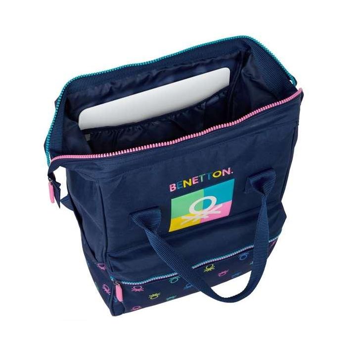 Mochila para Portátil Benetton Cool Azul marino 27 x 40 x 19 cm 2 Mochila para Portátil Benetton Cool Azul marino 27 x 40 x 19 cm 2