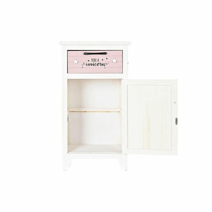 Mesita de Noche DKD Home Decor Infantil Gris Rosa Blanco Amarillo (40 x 29 x 73,5 cm) 4