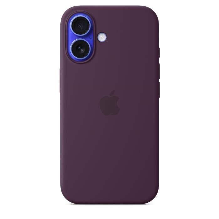 APPLE iPhone 16 - Funda de Silicona con MagSafe - Ciruela APPLE iPhone 16 - Funda de Silicona con MagSafe - Ciruela