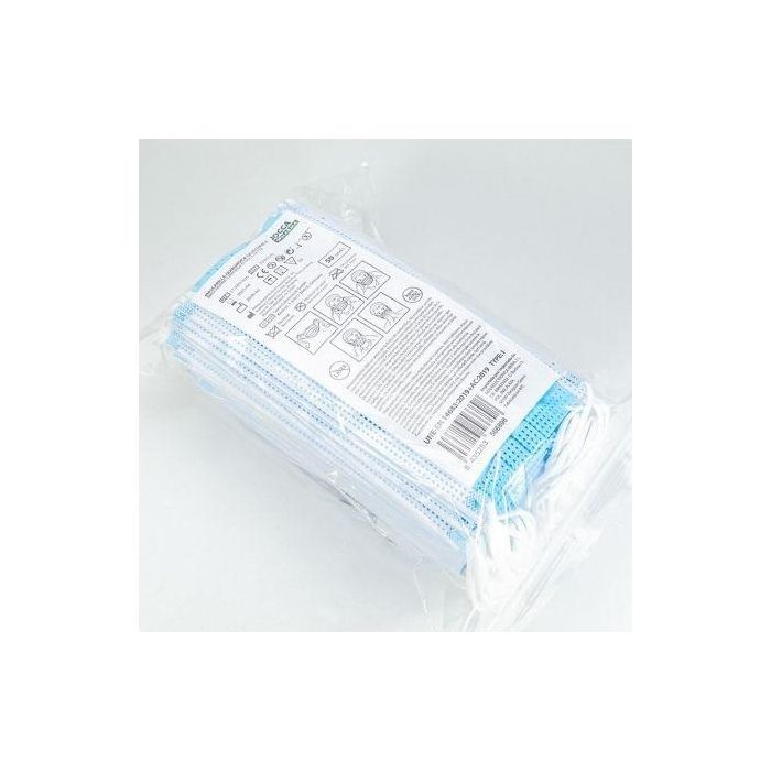 PACK 50 MASCARILLAS QUIRURGICAS DESECHABLES JOCCA PHARMA JP0017 - 17.5*9.5CM 1 PACK 50 MASCARILLAS QUIRURGICAS DESECHABLES JOCCA PHARMA JP0017 - 17.5*9.5CM 1