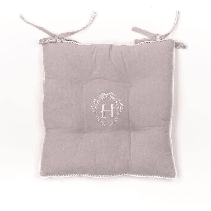 Asiento acolchado - HOY - CHARME - Chambray x Petite Broderie Berenice - 40 x 40 cm 3 Asiento acolchado - HOY - CHARME - Chambray x Petite Broderie Berenice - 40 x 40 cm 3