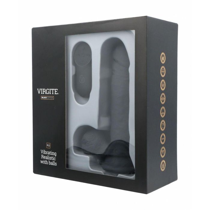 Consolador Realista Virgite R12 Negro 14,4 cm 3 Consolador Realista Virgite R12 Negro 14,4 cm 3
