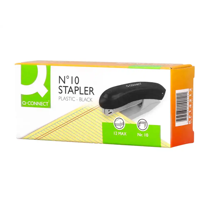 Q-connect Grapadora KF14212 Plástico Capacidad 10 Hojas, Grapas Nº 10, Negro 7