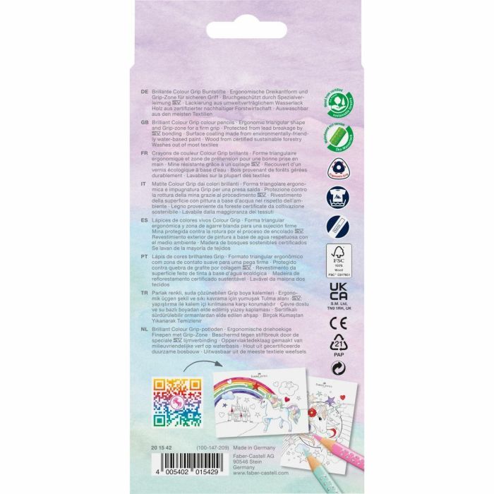 FABER-CASTELL Lápiz de Color Colour Grip Einhorn 10+3 1