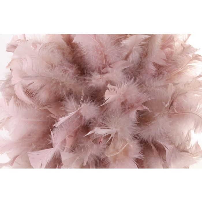 DKD Home Decor Bola Decoración Navidad Fantasía de Pluma y Espuma Rosa Palo y Blanco 40x40 cm (2 Unidades) 1 DKD Home Decor Bola Decoración Navidad Fantasía de Pluma y Espuma Rosa Palo y Blanco 40x40 cm (2 Unidades) 1
