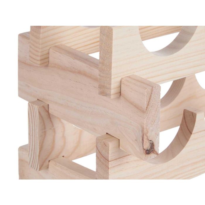 Botellero de Madera Apilable para 6 Botellas Kipit 36.5x7x15 cm 3 Botellero de Madera Apilable para 6 Botellas Kipit 36.5x7x15 cm 3