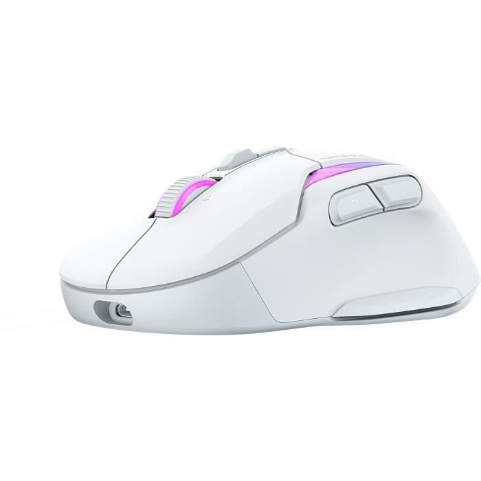 Ratón inalámbrico para juegos - Turtle Beach Kone II Air - Ergonómico - Blanco, Bluetooth, 26.000 DPI, rueda 4D 1