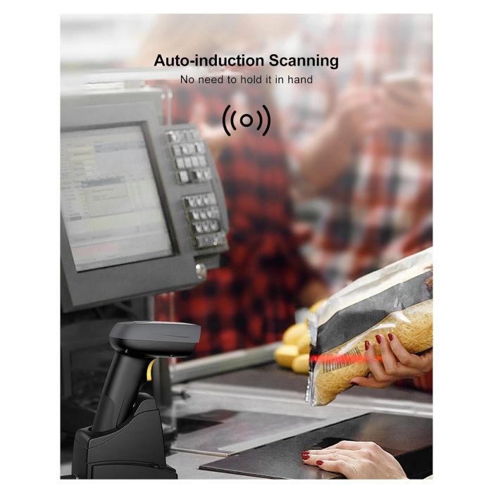 Inateck BCST-52 Lector de Códigos de Barras Portátil 1D/2D, Bluetooth/USB, Negro