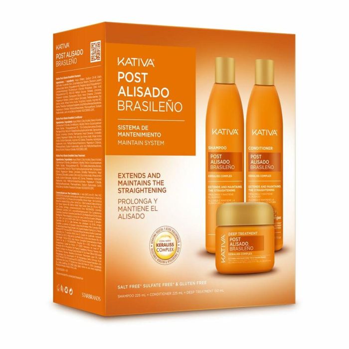 Kativa Profesional Post Alisado Brasileño - Lote 3 pz con Champú, Acondicionador - Keratina y Ácido Hialurónico Anti-Frizz 7