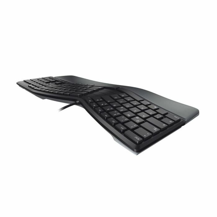 Cherry KC 4500 ERGO Teclado Ergonómico USB Español con Reposamanos Viscoelástico, Pies Ajustables y Teclas Multimedia 1