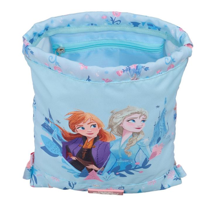 Bolsa Mochila con Cuerdas Frozen Ice magic Azul 26 x 34 x 1 cm 2