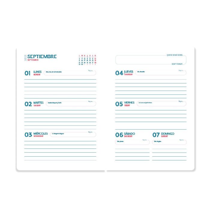 Agenda Escolar Liderpapel 25-26 Espiral Waves Rojo Semana Vista A5 Bilingüe Papelfsc 80 gr 3 Agenda Escolar Liderpapel 25-26 Espiral Waves Rojo Semana Vista A5 Bilingüe Papelfsc 80 gr 3