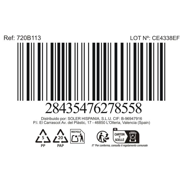 La Mediterranea Bol Snack Chester Blue 10 cm x 4 cm (24 Unidades)